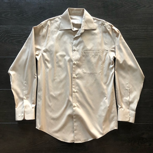 Pronto Uomo Men’s Tan Dress Shirt - Picture 1 of 5